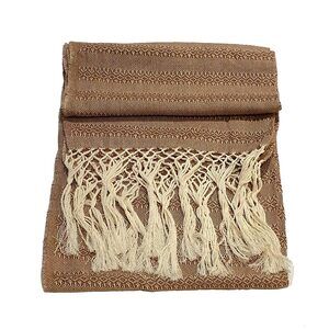 4348 Mexican Handmade Cotton Rebozo Shawl (brown
